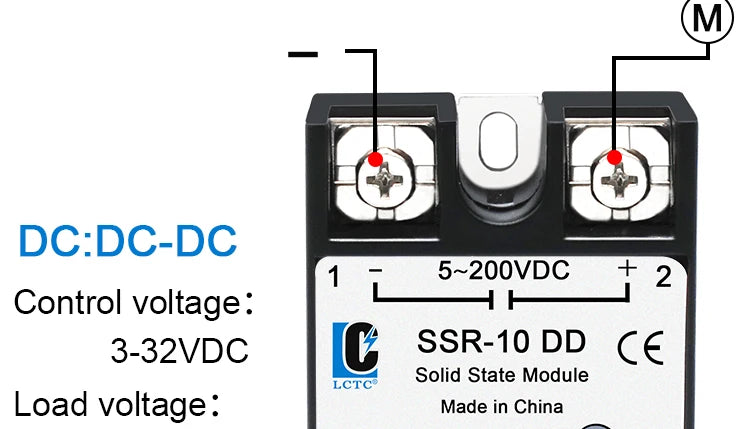 LCTC1PCS Single-phase Solid State Relay  DC to AC AC to AC DC to DC  Zero-crossing SSR 10A25A40A50A60A80A100A