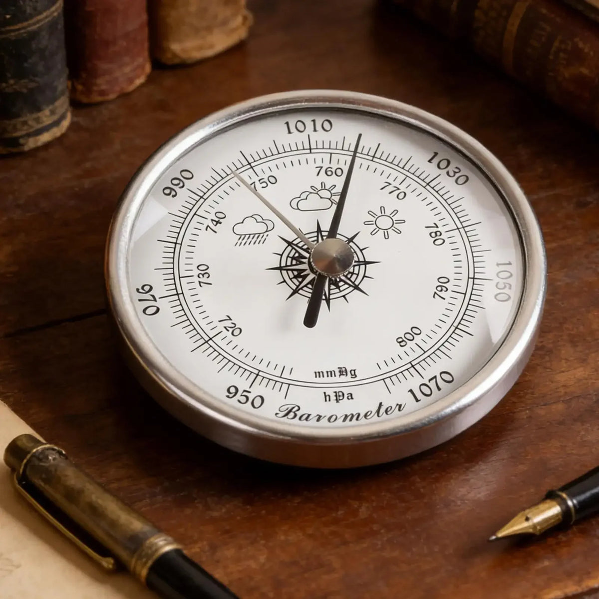 Portable Outdoor Automatic Pressure Gauge High 72mm Precision Weather Barometer Indicator Fishing Weather Station Pressure Gauge