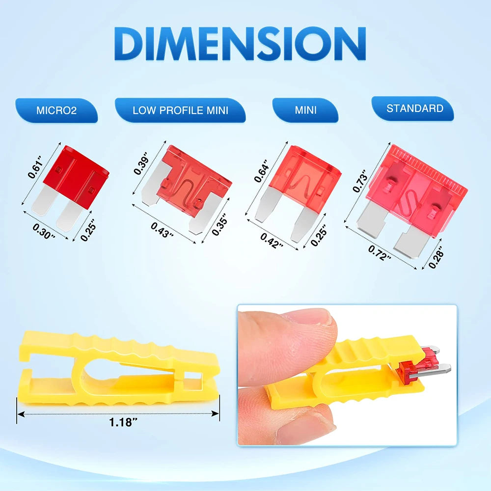 372 PCS Automotive Fuse Combination Kit Standard Mini LP Mini Micro2 Blade Fuse ATO ATC Automotive Truck RV Replacement Fuse