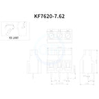 (10 pcs) KF635 - 6.35mm KF7620 - 7.62mm KF950 - 9.5mm Straight Pitch 6.35 / 7.62 / 9.5 Screw PCB Terminal Block 2-4Pin