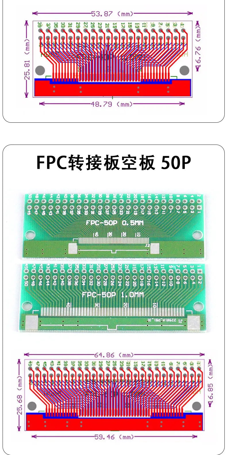 2pcs Double Side 0.5mm 1mm 4 5 6 8 10 12 20 40-96 Pin to DIP 2.54mm FPC/FFC SMT Adapter Socket Plate PCB Board Connector DIY KIT
