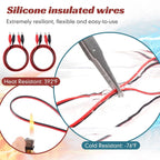 20-1Set Dual Alligator Clip Cables Connecting Cables Test Cable Lead Jumper Wire Male Female Crocodile Clip Power Supply Adapter