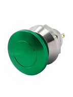 Metal Push Button Switch 12mm Waterproof Momentary Self Reset without Fixation Mushroom Head Switch Oxidation Green 1A 1NO 2pins