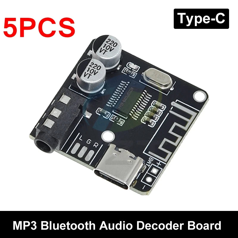 1/5PCS GREATZT DIY Bluetooth Audio Receiver Board Bluetooth 5.0 MP3 Car Audio Board Stereo Music Module 3.7-5V
