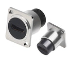 1pc Metal Round/D Type Module RJ45 CAT6&USB 2.0/3.0&Type C&HDMI-Jack Socket Through Network Panel Mounting Electronic Connector