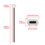 5/10PCS Type-C Female Chassis Waterproof 2P Solder Wire Type USB C Pigtail Cable Extension Power Cable USB-C Plug to 2 Pin Bare