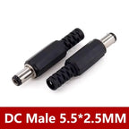 10Pcs DC Connector 5.5x2.1mm DC Power Plug Male Female Jack Socket 2.5mm DC Power Adapter Connector