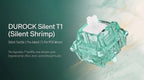 DUROCK T1 Silent Shrimp Tactile Switch 67g, 5-Pin Pre-Lubed Silent Switches, Quiet Tactile Switch for MX Mechanical Keyboard