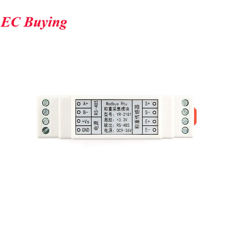 YR-2181 2180 Guide Rail Electronic Scale Weigh Signal Pressure Sensor Conversion Acquisition RS485 Interface Modbus Rtu Protocol