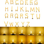 26 Letters A-Z  0-9 Numbers DIY COB Led Filament Symbols for Custom Signs 3V Decoration Retro Edison Bulb Lamp Parts LED Decor