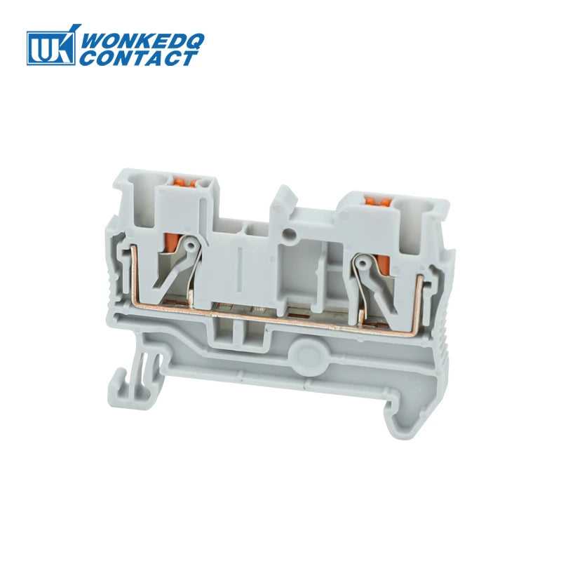 10Pcs PT2.5 DIN Rail Terminal Block Push-in Connector 2.5mm² Cable Screwless Plug Electrical Wire Connect NS35 PT 2.5