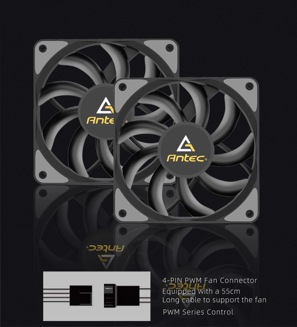Antec Computer Case Fan PWM 4 Pin 5V 3Pin ARGB 120mm Silent  Fan CPU Cooler Cooling Fan Cooling Radiator Fan 12V Adjust Fan
