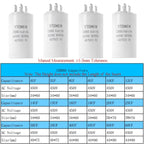 CBB60 450VAC 4~60μF ±5% 4-Pin Double Insert Motor Run Capacitor for Air Conditioner/Refrigerator/Pump，50/60Hz