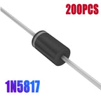 100/200PCS 1N5817 1N5819 Diode 1A DO-41 Schottky Diodes Kit Electronic Components