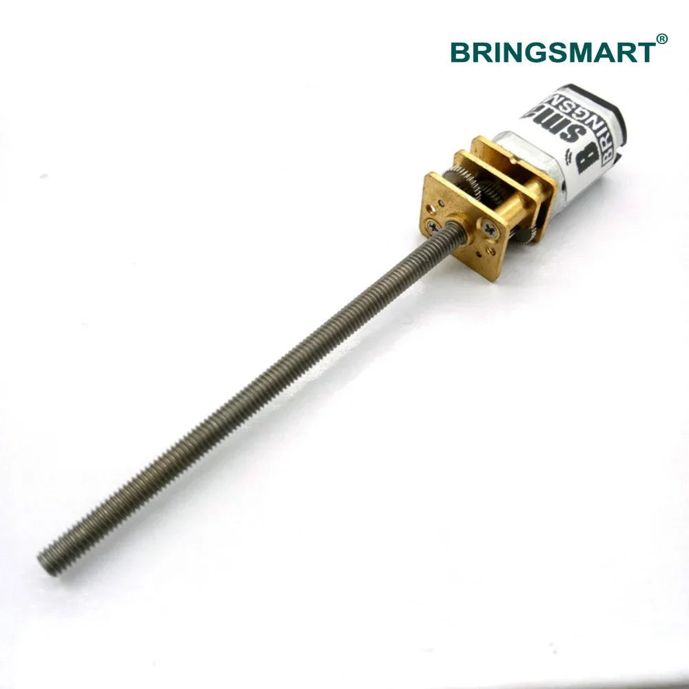 Bringsmart M3 Screw 55mm Threaded Shaft 3V 6V 12V DC Motor 15/30/60/100/150/200/250/300/600rpm Mini Electric Gear Reducer N20