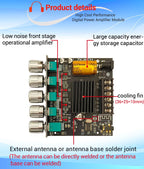 MT21 2.1 Channel Bluetooth 5.0 Audio Amplifier Board 100W Subwoofer 50W*2 L/R Stereo Amp Module Bass Treble Control AUX Input DC12-24V for Home Speaker DIY