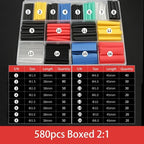 127/328/580pcs Heat Shrink Tubing Wrapping kit 2:1 Shrinkable Wire Shrinking Wrap Tubing Wire Connect Cover Protection Sleeving