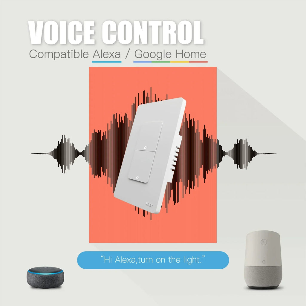MOES Tuya ZigBee US Smart Light Switch Push Button Wall Switch Neutral Wire/No Neutral Wire Required Work With Alexa Google Home