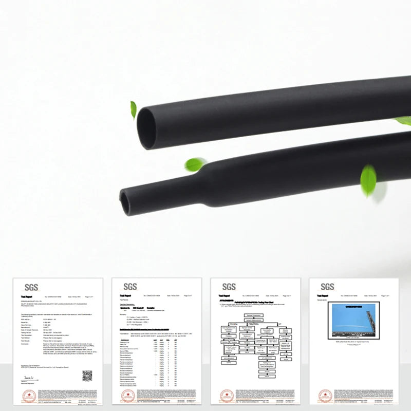 1/2/5M Black 2:1 Heat Shrink Tube Diameter 0.6mm~120mm Wire Repair Protector Polyolefin Insulated Shrinkable Cable SleeveTubing