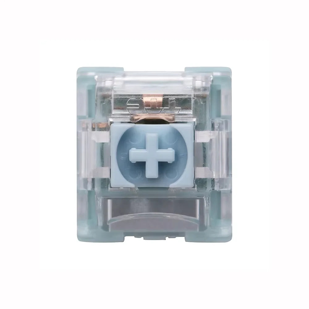 TTC Silent Bluish White Switches Tactile 42g Switch Rounded Sharp Tactility Long Spring Mechanical Keyboard RGB MX DIY Switch