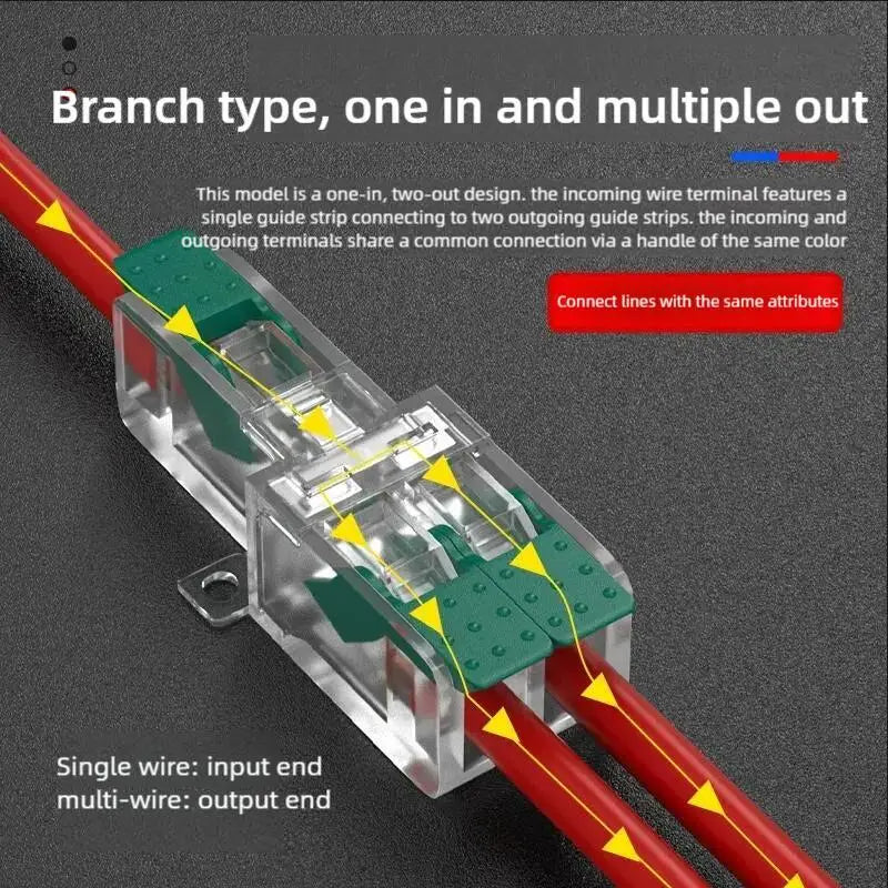 Wire Connector Electrical Lever Strip Connectors Cage Spring Universal Compact Quick Wiring Conductors Push-in Terminal Blocks