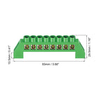 1/2Pcs 4/6/8/10/12 Positions Terminal Block Connector Strip Brass Zero Line Ground Bar Electrical Distribution Wire Screw Termin
