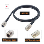 N to UHF LMR240 Cable N Male/Female to UHF Male/Female RF Adapter 50 Ohm 50-4 Pigtail RF Coaxial Jumper 4G 5G LTE Extension Cord