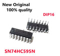 10/PCS New SN74HC595N 74HC595N DIP16 8-bit serial input/parallel output register In Stock