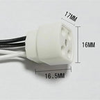 2pcs G10Q Lamp Holder With 15/25cm Long Cable Ring Lamp Plug 4pins Base Insulating Tube Ultraviolet Light Base