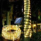 Outdoor Solar Tube Rope Led Light Garden Christmas Decoration Fairy String Light 32m/22M/12M/7M Outdoor Wedding Party Led Lamp