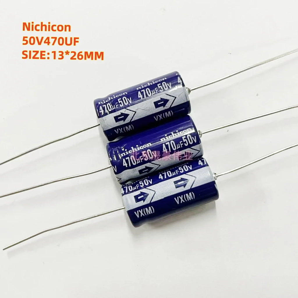 10pcs  50V1UF 2.2UF 3.3UF 4.7UF 10UF 22UF 47UF 100UF 220UF 330UF 470UF 1000UF Axial Audio Electrolytic Capacitor