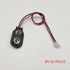 5Pcs 9V Battery Clip to XH2.54 PH2.0 2Pin Terminal Wire 15cm DC Power Adapter Cable Red Black