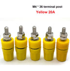 1PCS/5PCS M4X36 Pure Copper Terminal 4mm Banana Jack Socket 20A Binding Post Banana Plug Connector