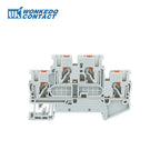 10Pcs PTTB 2.5 Push-in Double Level Din Rail Terminal Block 2 Layer 2.5mm² Plug Electrical Wire Connector PTTB2.5