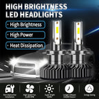 Infitary H7 H4 LED Car Headlight Canbus H11 H1 9005 9006 Headlamp 1860 Chip Vehicle Lamp HB3 HB4 Light 6500K White Bulb for Auto