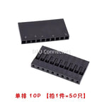 50pcs 2.54mm Dupont connector Male/Female Pin Way Cable Plug 2/3/4/5 Pin Electrical Pin Jumper Header Housing Wire Connector Kit