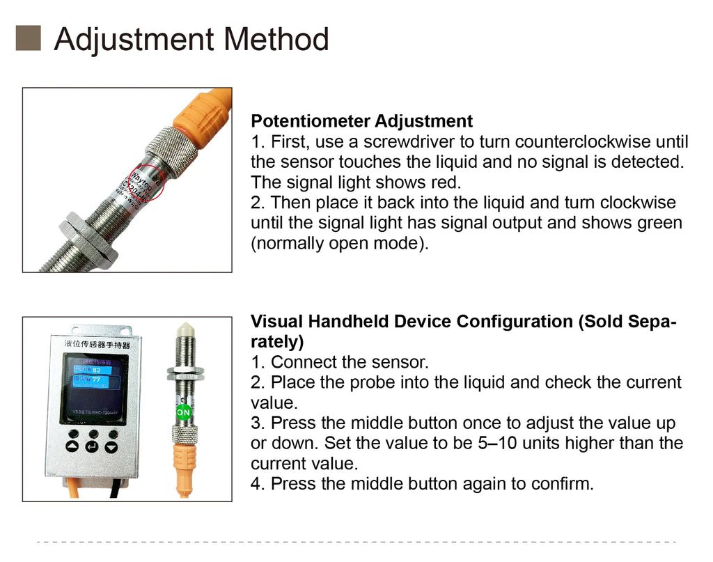 WKC1204 Capacitive Liquid Level Sensor Oil Glue Level Switch DC12-24V NPN PNP for Dispensing Potting Filling System
