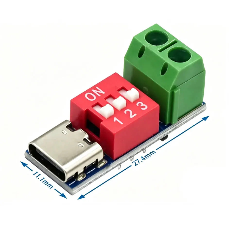 USB-C PD Trigger Board Module PD/QC Decoy Board Fast Charge USB Type-c to 12v High Speed Charger Power Delivery Boost Module