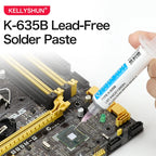 KELLYSHUN Solder Paste, Leaded Syringe Welding Paste, for Soldering BGA LED SMD Containing Silver Sn63 Electronics Tin Paste