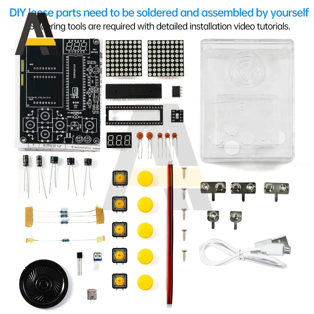 DIY Game Kit Retro Classic Electronic Production Kit Soldering Welding Tranning Set Snake Plane Racing Mini Pixel Game Console