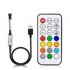 WS2811 WS2812B WS2813 WS2815 LED Pixels Strip Light Controller 3/4PIN USB/DC RF 14/17/21Keys LED Tape Remote Controller DC5-24V