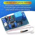 5V 12V 24V Photoresistor Relay Module Light Brightness Sensor Timer Detection Controller Switch On/Off With Wires for Car Board
