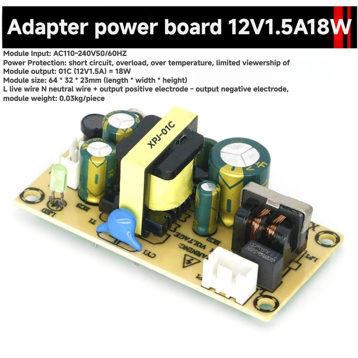 AC-DC Power Supply Module 12V 2A 3A Precision Buck Converter AC 220v to 12V 24V Power Adapter 18W 24W 36W Step Down Transformer