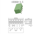 5Pair 15EDG KF2EDG 2.54mm 3.5mm 3.81mm 5.08mm PCB Screw Terminal Block 2-12Pin Male Plug Female Socket Pin Header Wire Connector