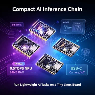 Luckfox Pico Mini Linux AI Board, ARM Cortex-A7 1.2GHz, 0.5TOPS NPU, Better than Raspberry Pi Pico