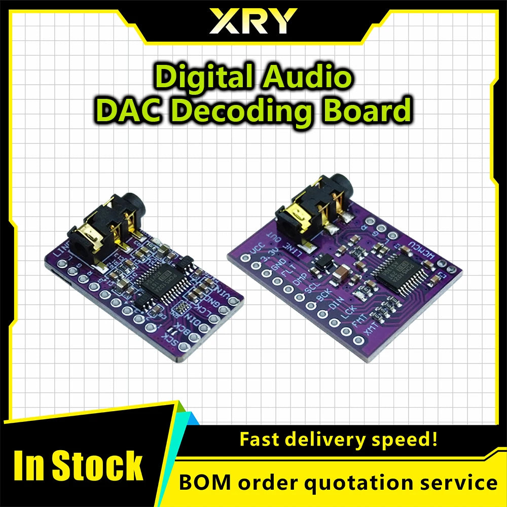 Interfaz I2S PCM5102A DAC, decodificador GY-PCM5102 I2S, módulo de reproductor para Raspberry Pi, placa de formato pHAT, placa d