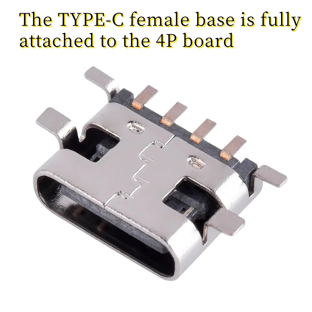 USB Connector Type C Female Charging Port Jack 2/4/6/16 Pin Type-C Socket PCB Soldering SMD SMT DIY Repair Type C Adapter