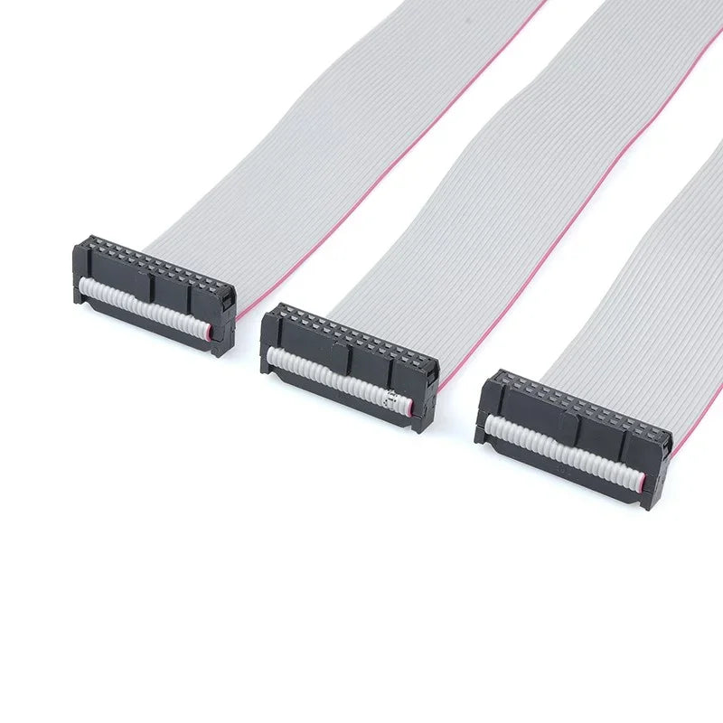 Gray 30CM Flat Ribbon Data JTAG ISP Download Cable 2.54MM Pitch FC-6/8/10/12/16/20/26/30/40/50/60/64 PIN for DC3 IDC Box Header