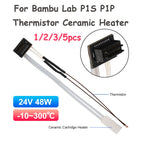 For Bambu Lab P1P P1S Thermistor Ceramic Cartridge Heater for 24V 48W Heating Tube TZ Hot End Heating Block 3D Printer Parts