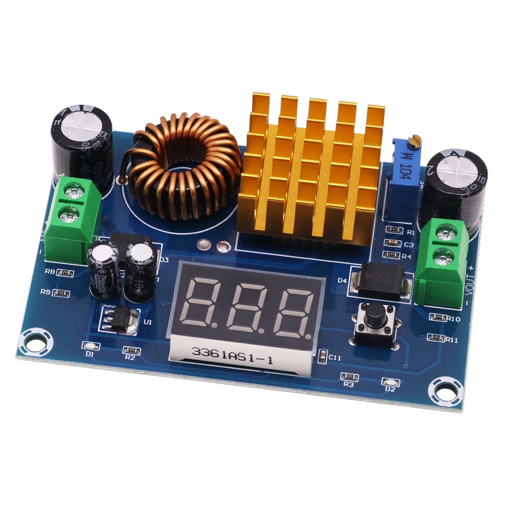 XH-M411 DC 3V-35V to DC 5V-45V Boost Converter Module Voltage Regulator Adjustable Step Up Voltmeter Digital Display Module